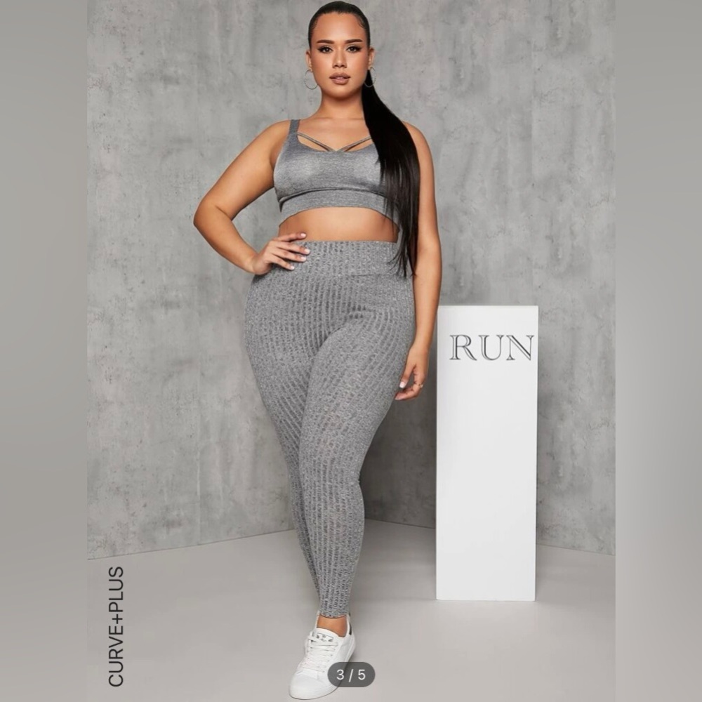 Wideband Waist Textured Leggings